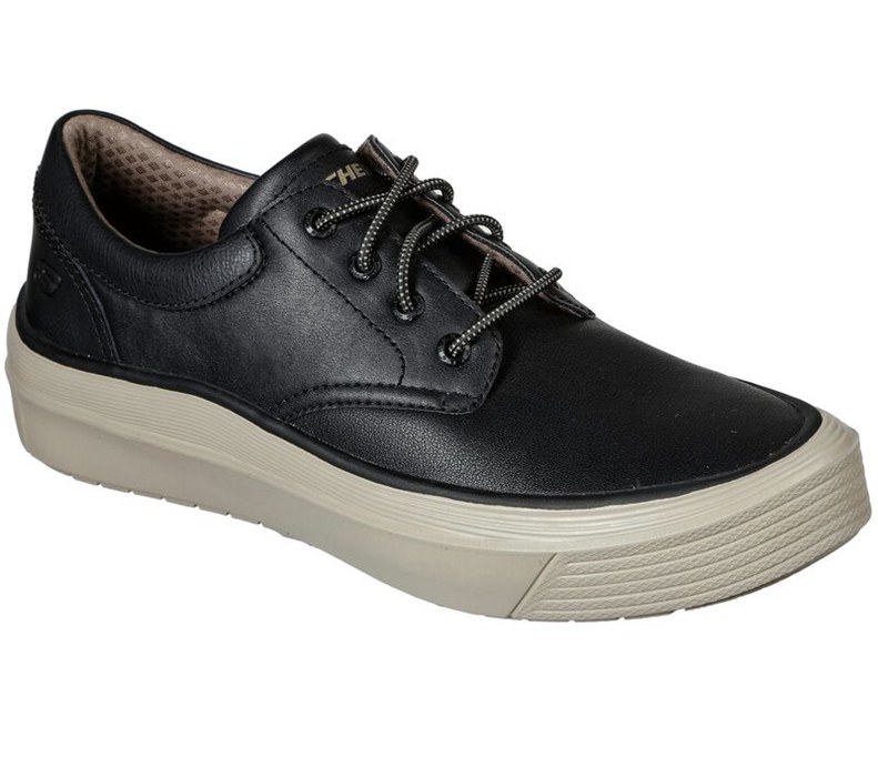 Skechers Herr Svarta/Beige Slip On - Viewport - Gloren - Sverige (UWZMK-2658)